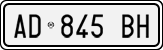 License plate of Italy, Cars (1994 year series)