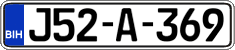 License plate of Bosnia and Herzegovina, Regular plates