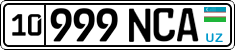 License plate of Uzbekistan, Organizations