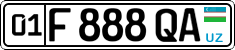 License plate of Uzbekistan, Private owners