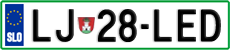 License plate of Slovenia, Cars