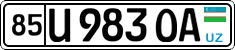 License plate of Uzbekistan, Private owners