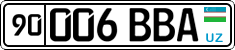 License plate of Uzbekistan, Organizations