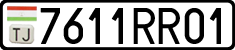 License plate of Tajikistan, Private owners (2009)