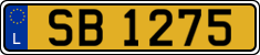 License plate of Luxembourg, 2003 year system