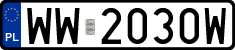License plates of Poland, Regular car plates