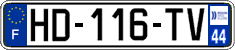 French license plate, SIV (ordinary)