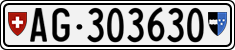 License plate of Switzerland, Cars