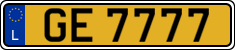License plate of Luxembourg, 2003 year system