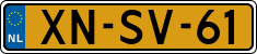 License plate of the Netherlands, Cars