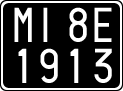 License plate of Italy, Cars (1927 year series)
