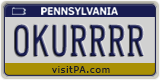 Pennsylvania, Vanity Plates