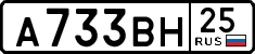 License plate Russia, Cars