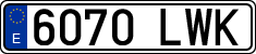 License plates of Spain, Ordinary (2000)