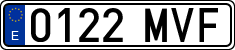 License plates of Spain, Ordinary (2000)