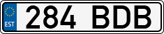 License plate of Estonia, Regular car plates