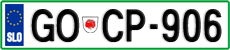 License plate of Slovenia, Cars