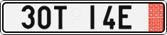 License plate of the Czech Republic, Export transit plates