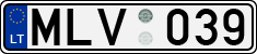 License plate of Lithuania, Cars