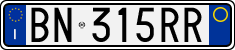 License plate of Italy, Cars (1994 year series)