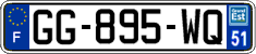 French license plate, SIV (ordinary)