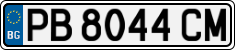 License plate of Bulgaria, Cars