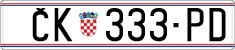 License plate of Croatia, Regular plates