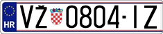 License plate of Croatia, Regular plates