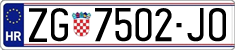 License plate of Croatia, Regular plates
