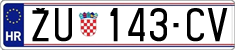 License plate of Croatia, Regular plates