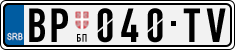 License plate of Serbia, Cars