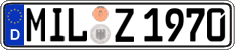 German license plate, Regular plates