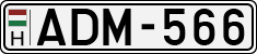 license plates of Hungary, Cars (1990)