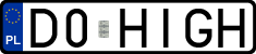 License plates of Poland, Vanity Plates