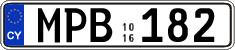 License plate of Cyprus, Regular plates