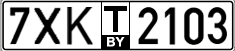 License plate Belarus, Transit plates (2004)
