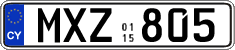 License plate of Cyprus, Regular plates