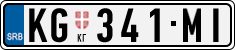 License plate of Serbia, Cars