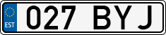 License plate of Estonia, Regular car plates