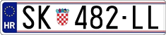 License plate of Croatia, Regular plates