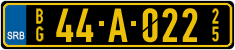 License plate of Serbia, Diplomatic
