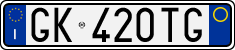 License plate of Italy, Cars (1994 year series)