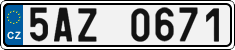 License plate of the Czech Republic, Cars (2001)