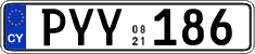 License plate of Cyprus, Regular plates