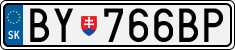 License plate of Slovakia, Cars