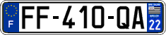 French license plate, SIV (ordinary)