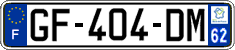 French license plate, SIV (ordinary)