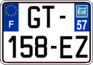 French license plate, SIV (ordinary)