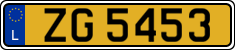 License plate of Luxembourg, 2003 year system