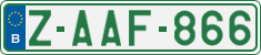 License plate of Belgium, Regular plates (2010)